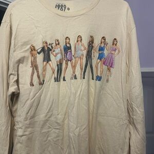 Taylor Swift 1989 Eras Beige Long Sleeve Shirt